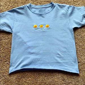 brandy melville blue poppy top!